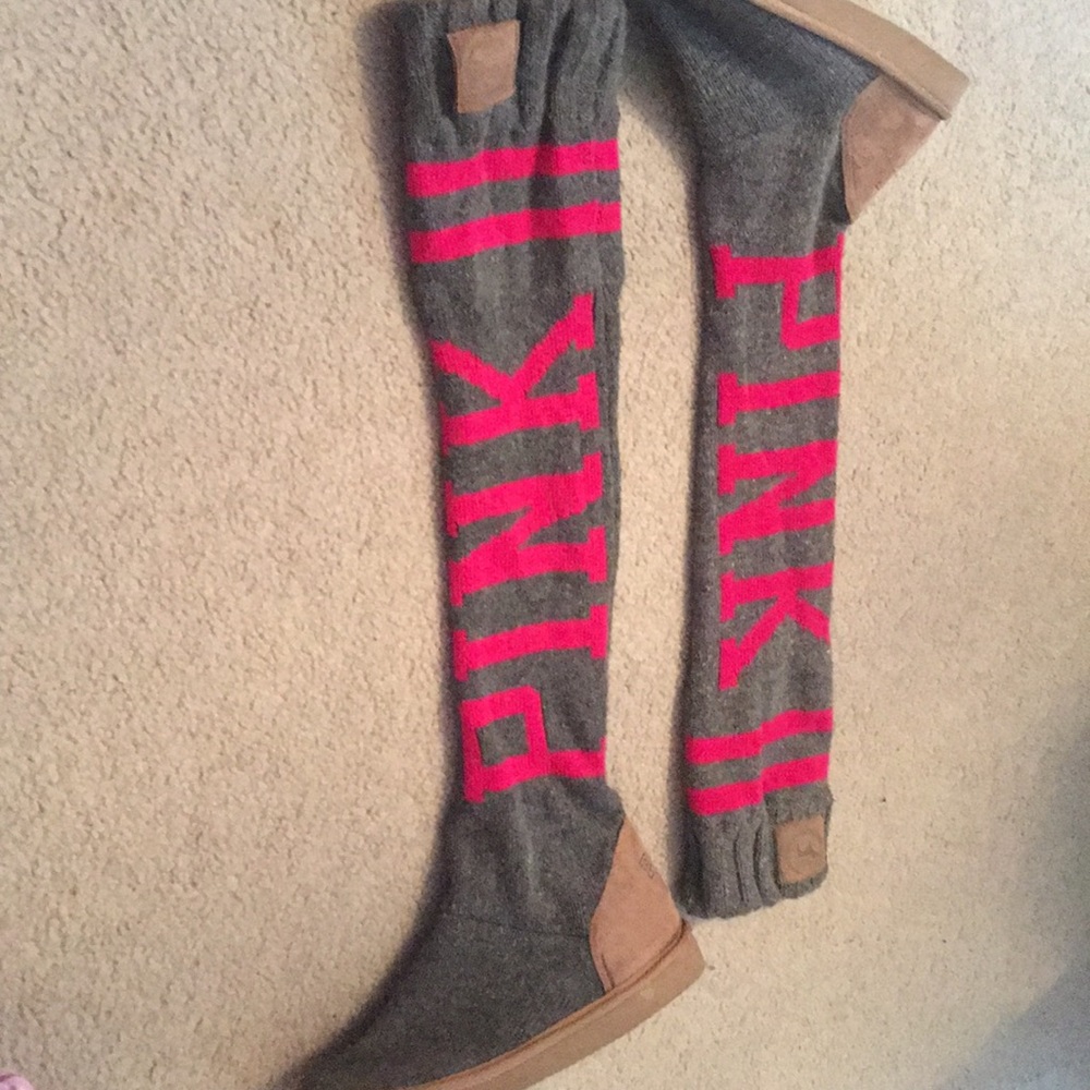 Pink Sweater Boots